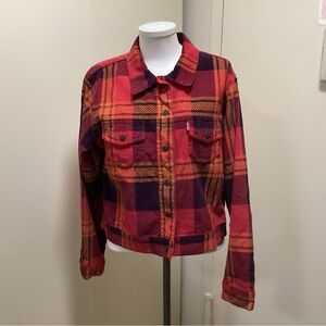 Levi's Red and Purple Jean Jacket Modern Fit 70’s Vintage 100%cotton corduroy